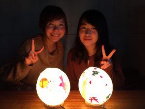 You enjoyed the lamp making experience！